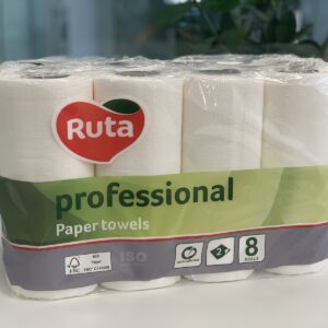 Рушники паперові "Ruta" Professional, 2-шари, 9.5 метра, 8 рул.