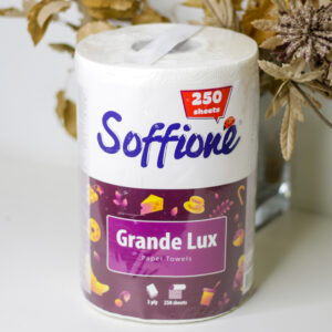 Рушник Soffione Grande LUX, d.160, 3-шар, 55м. целюлозне біле