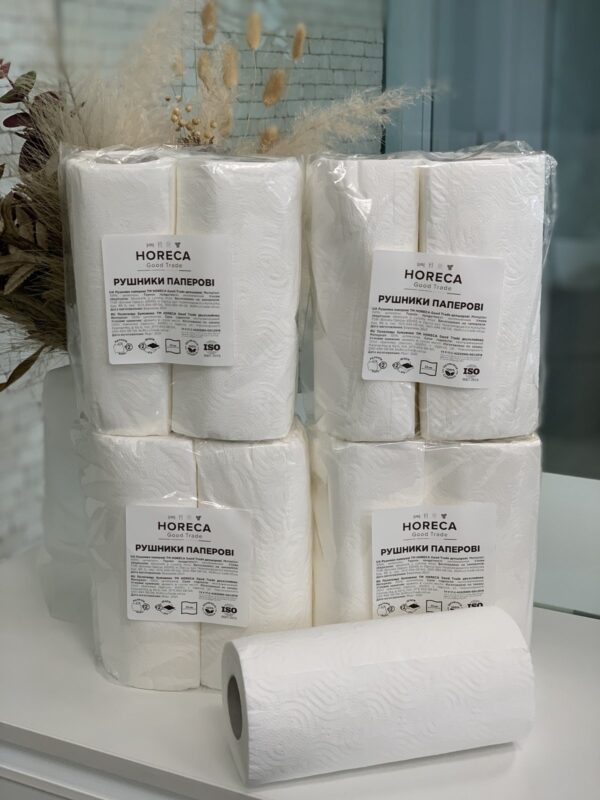 Полотенце бумажное "Horeca Good Trade" 2слоя, 10.5м, 2 рулона, белые ( 8уп/меш)