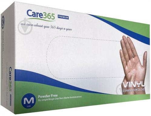 Перчатки виниловые Care 365 р. М