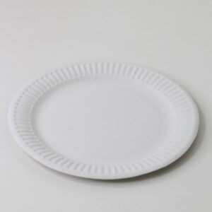 Тарелка бумажная d18 см Белая с ламинацией