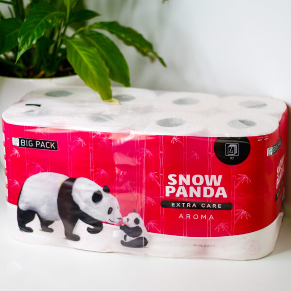 Туалетний папір Снігова панда "Extra Care" Aroma, 16 рулонів, 142 відривів, 4 шари