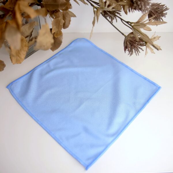 Салфетка из микрофибры для стекла голубая NEW, 30*30см