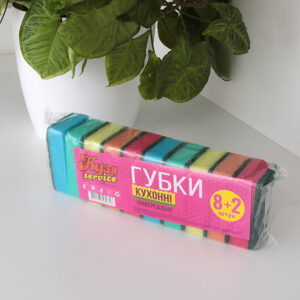 Губки кухонные «Кузя сервис Универсальные» 8+2шт. 50 уп/ящ