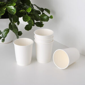 Стакан бумажный двухстенный 8oz White-White, 270(250) мл, d-79, 25шт/уп, 20рук/ящ Е