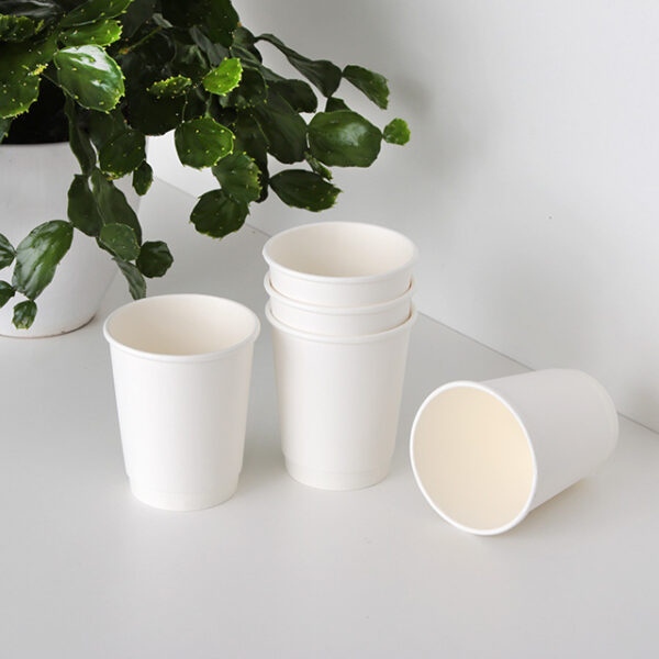 Стакан бумажный двухстенный 8oz White-White, 270(250) мл, d-79, 25шт/уп, 20рук/ящ Е